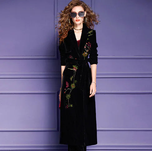 Chic Long Sleeve Round Neck Floral Two-Piece Set